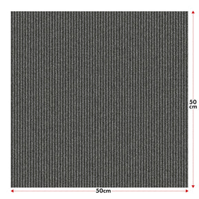 Dalles de moquette | Bern | 50 x 50 cm | Auto-portant avec motif à rayures | En anthracite, gris & beige pour les entreprises et les particuliers