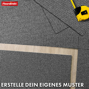 Dalles de moquette | Bern | 50 x 50 cm | Auto-portant avec motif à rayures | En anthracite, gris & beige pour les entreprises et les particuliers
