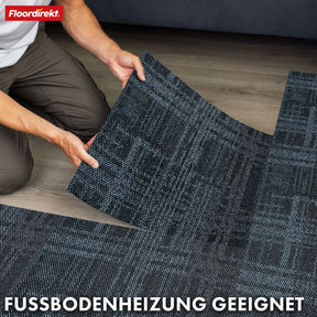 Dalles de moquette | Luzern | 50 x 50 cm | Confortable, insonorisant & adapté au chauffage au sol | Disponible en 4 couleurs