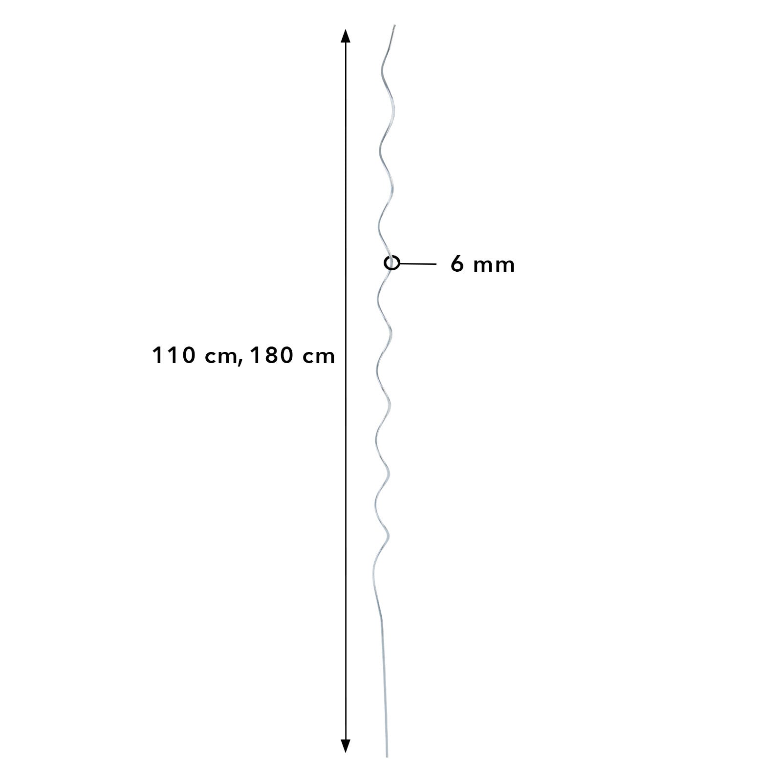 Tiges de tomate en spirale | Entièrement galvanisées | Tige de plantation | Disponible en 2 longueurs