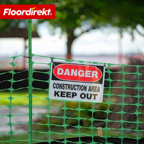 Clôture de chantier Chester avec 20 piquets & colliers de serrage | Filet de chantier 30 m / 50 m | Clôture de jardin & de signalisation