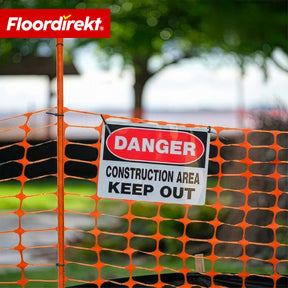 Clôture de chantier Chester avec 20 piquets & colliers de serrage | Filet de chantier 30 m / 50 m | Clôture de jardin & de signalisation