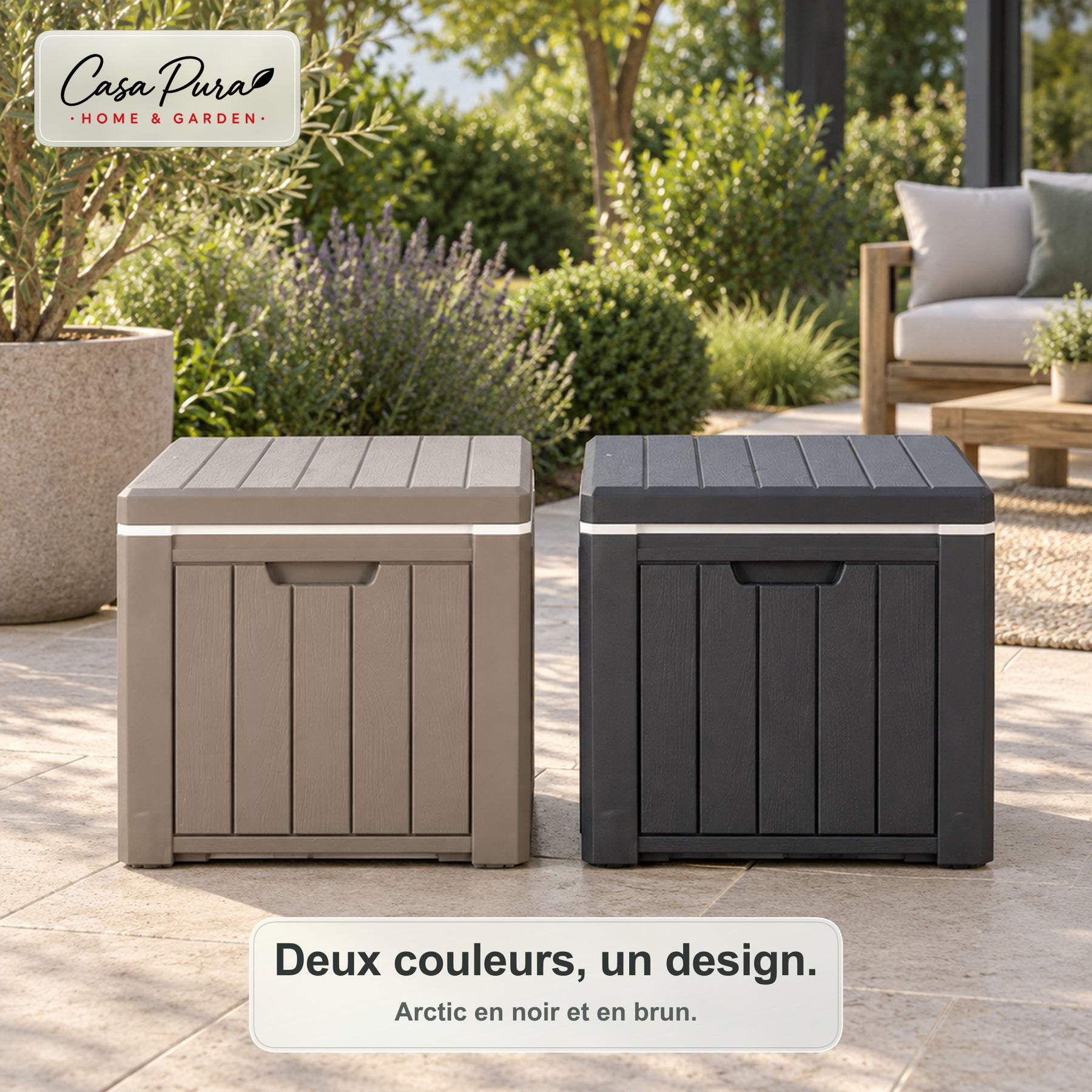 Glacière à Boissons | Arctic | Glacière 37 L Faisant Office de Table d'Appoint Effet Bois | 2 Coloris