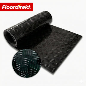 Revêtement de sol PVC | Bullet | Aspect tôle striée | Antidérapant & Facile d’entretien | Au mètre / Découpe sur mesure | Largeur 110 cm