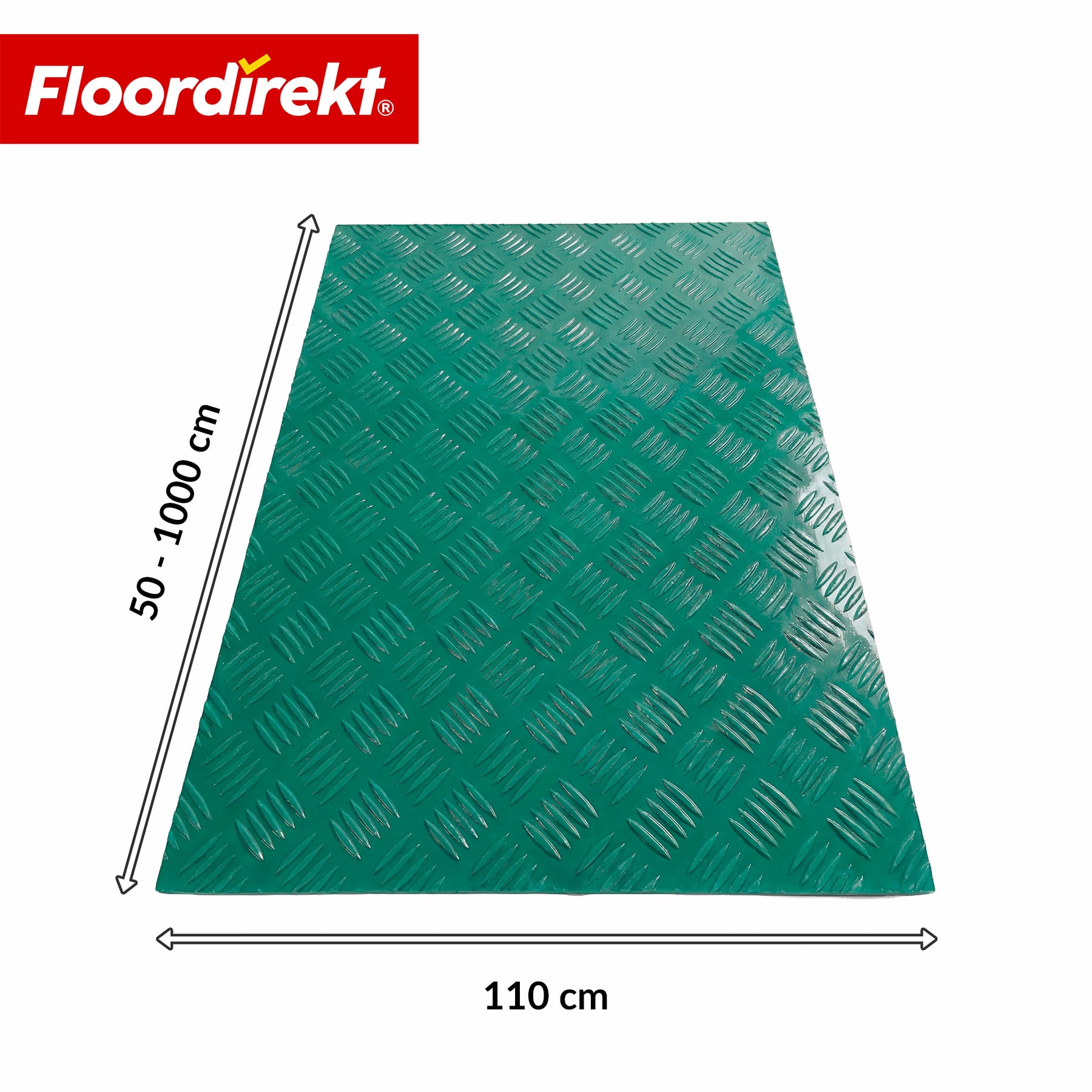 Revêtement de sol PVC | Bullet | Aspect tôle striée | Antidérapant & Facile d’entretien | Au mètre / Découpe sur mesure | Largeur 110 cm