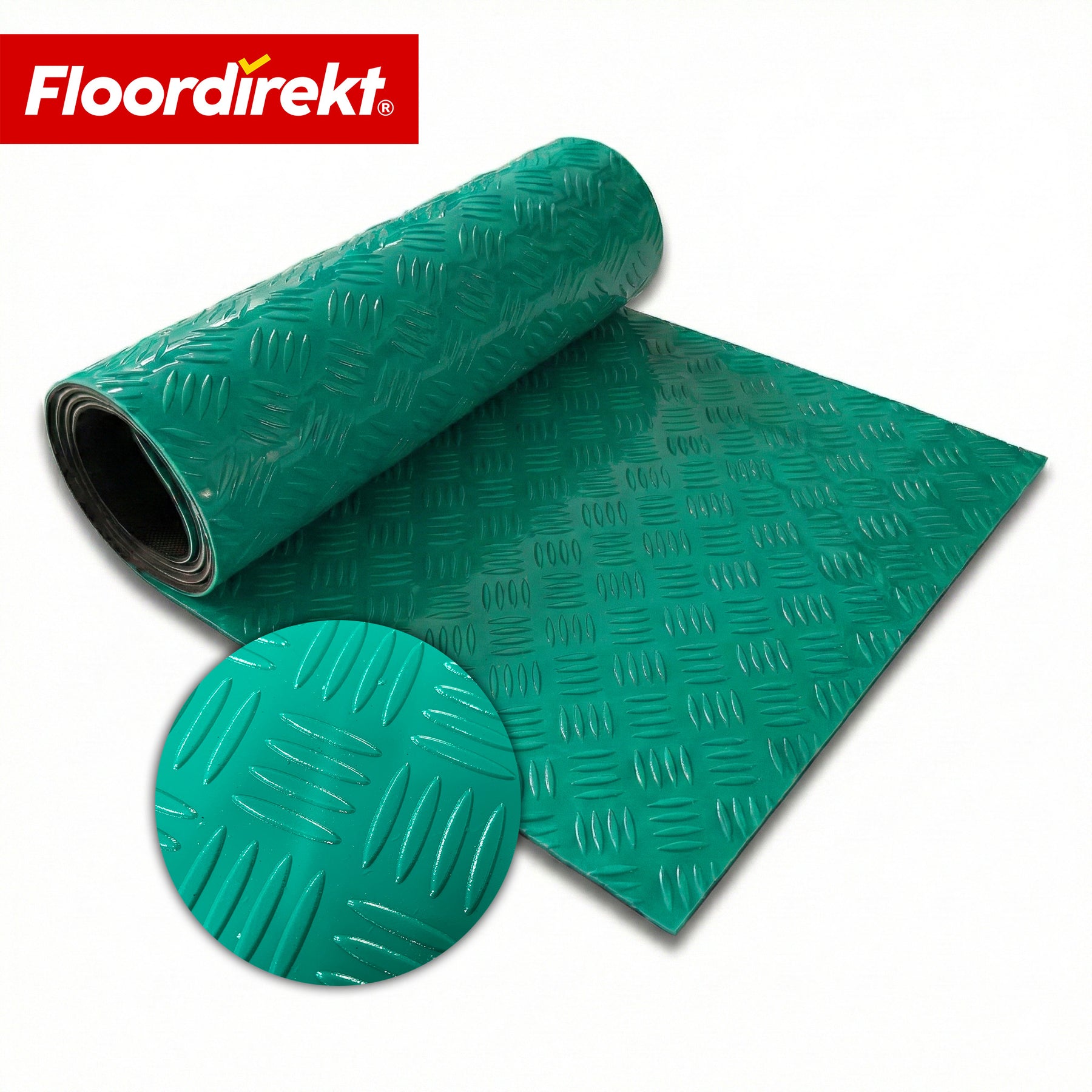 Revêtement de sol PVC | Bullet | Aspect tôle striée | Antidérapant & Facile d’entretien | Au mètre / Découpe sur mesure | Largeur 110 cm