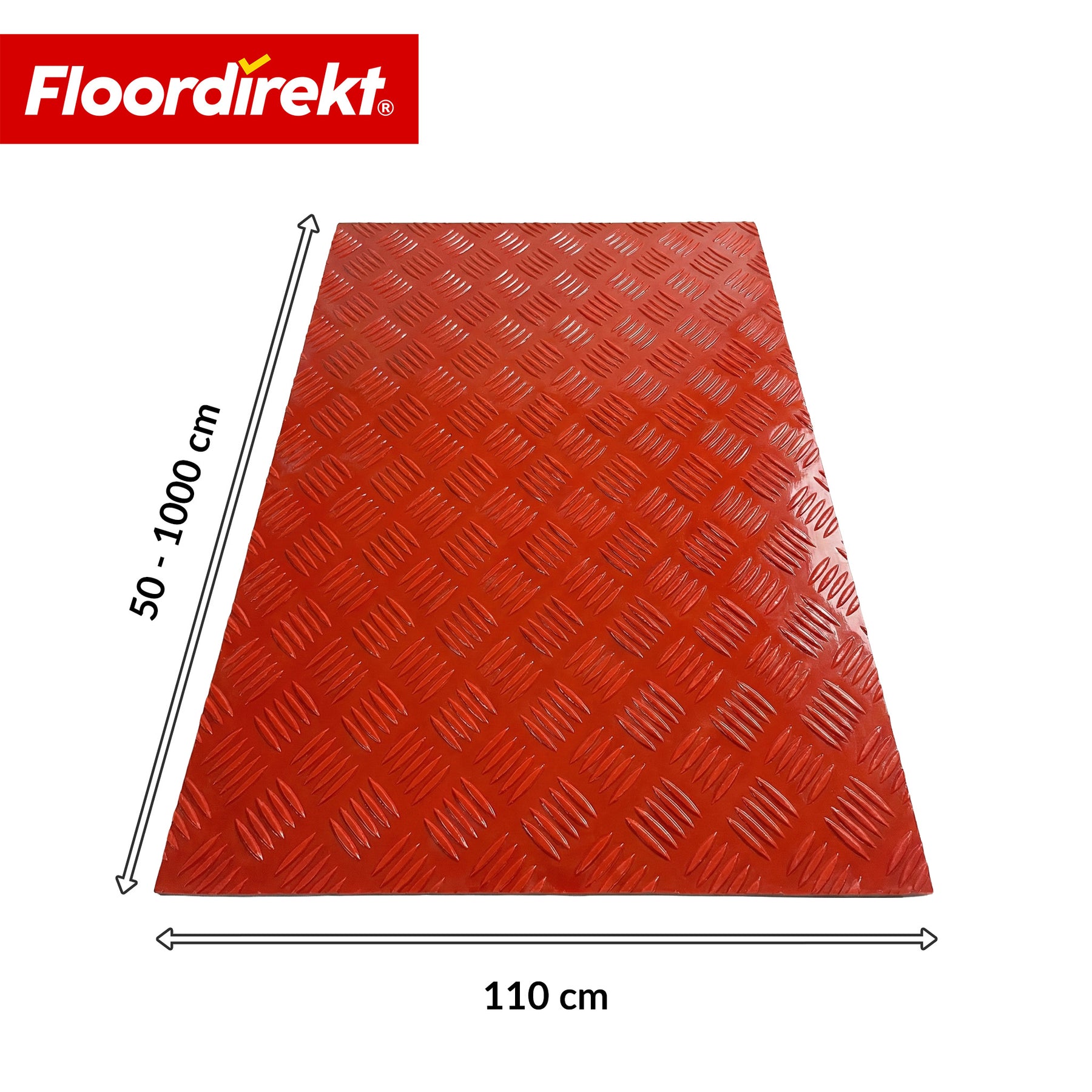Revêtement de sol PVC | Bullet | Aspect tôle striée | Antidérapant & Facile d’entretien | Au mètre / Découpe sur mesure | Largeur 110 cm