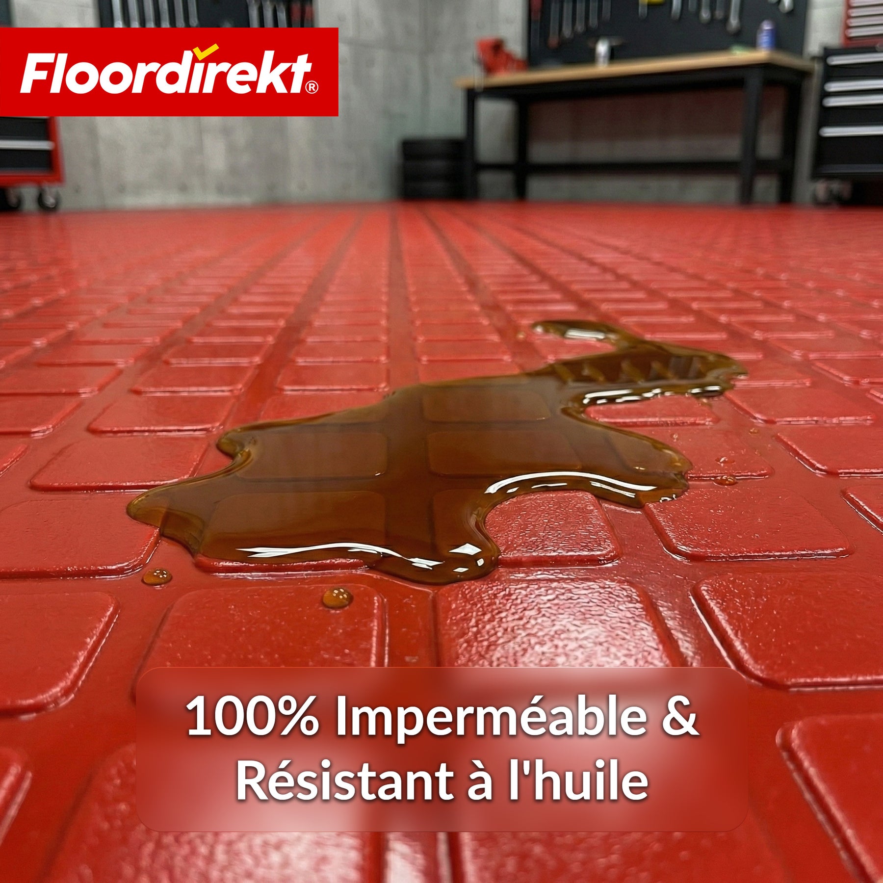Revêtement de sol PVC | Check Quadra | Motif carreaux | Antidérapant & facile d’entretien | Au mètre / Découpe sur mesure | Largeur 110 cm