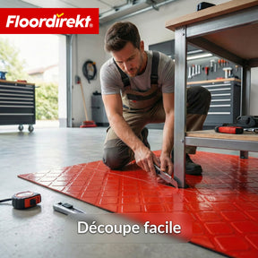 Revêtement de sol PVC | Check Quadra | Motif carreaux | Antidérapant & facile d’entretien | Au mètre / Découpe sur mesure | Largeur 110 cm