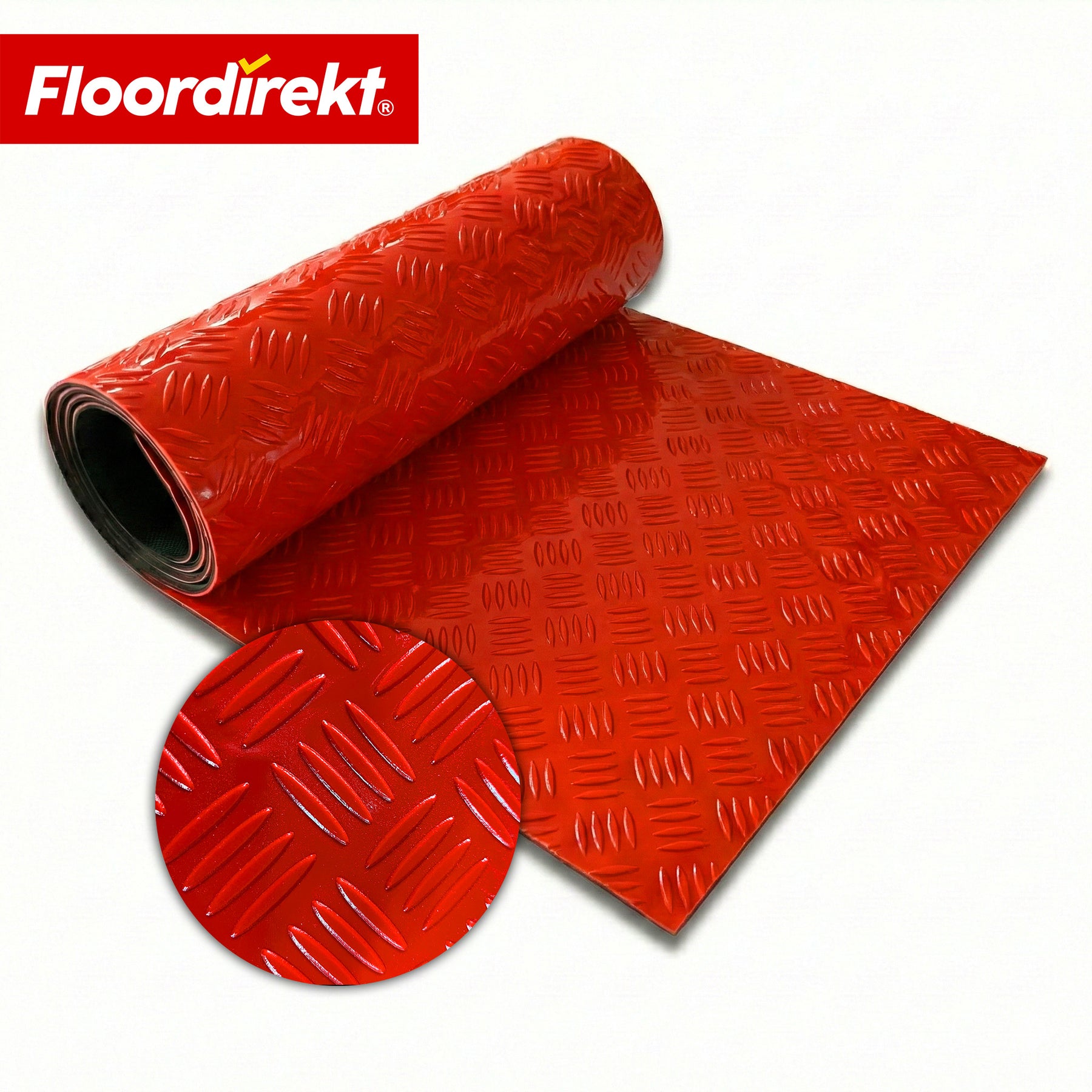Revêtement de sol PVC | Bullet | Aspect tôle striée | Antidérapant & Facile d’entretien | Au mètre / Découpe sur mesure | Largeur 110 cm