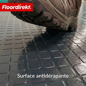 Revêtement de sol PVC | Check Quadra | Motif carreaux | Antidérapant & facile d’entretien | Au mètre / Découpe sur mesure | Largeur 110 cm