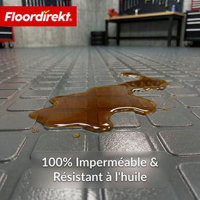 Revêtement de sol PVC | Check Quadra | Motif carreaux | Antidérapant & facile d’entretien | Au mètre / Découpe sur mesure | Largeur 110 cm