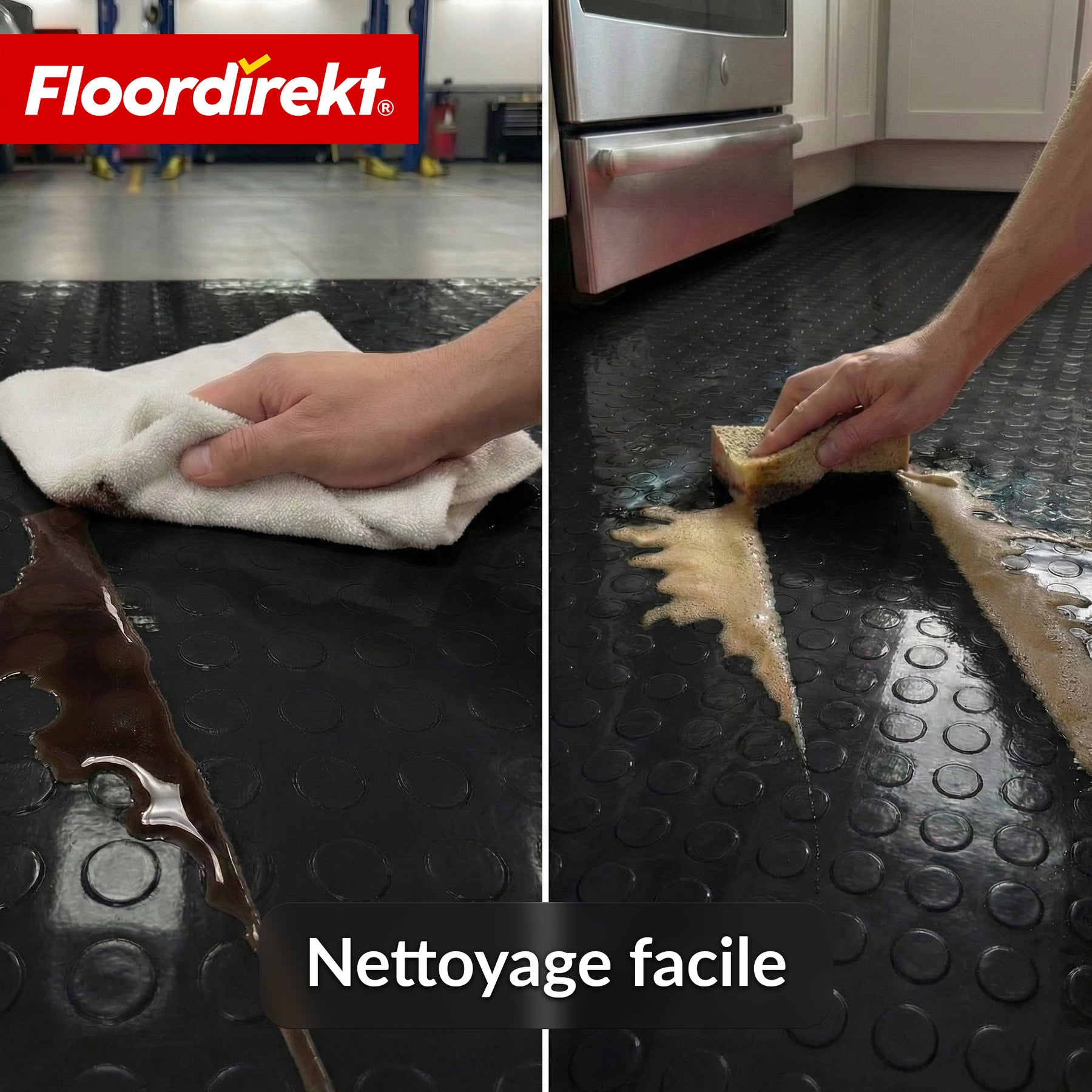 PVC-revêtement de sol | Coin Mirror | Aspect coin à pastilles plates | Antidérapant & facile d’entretien | Au mètre / découpe sur mesure | Largeur 110 cm