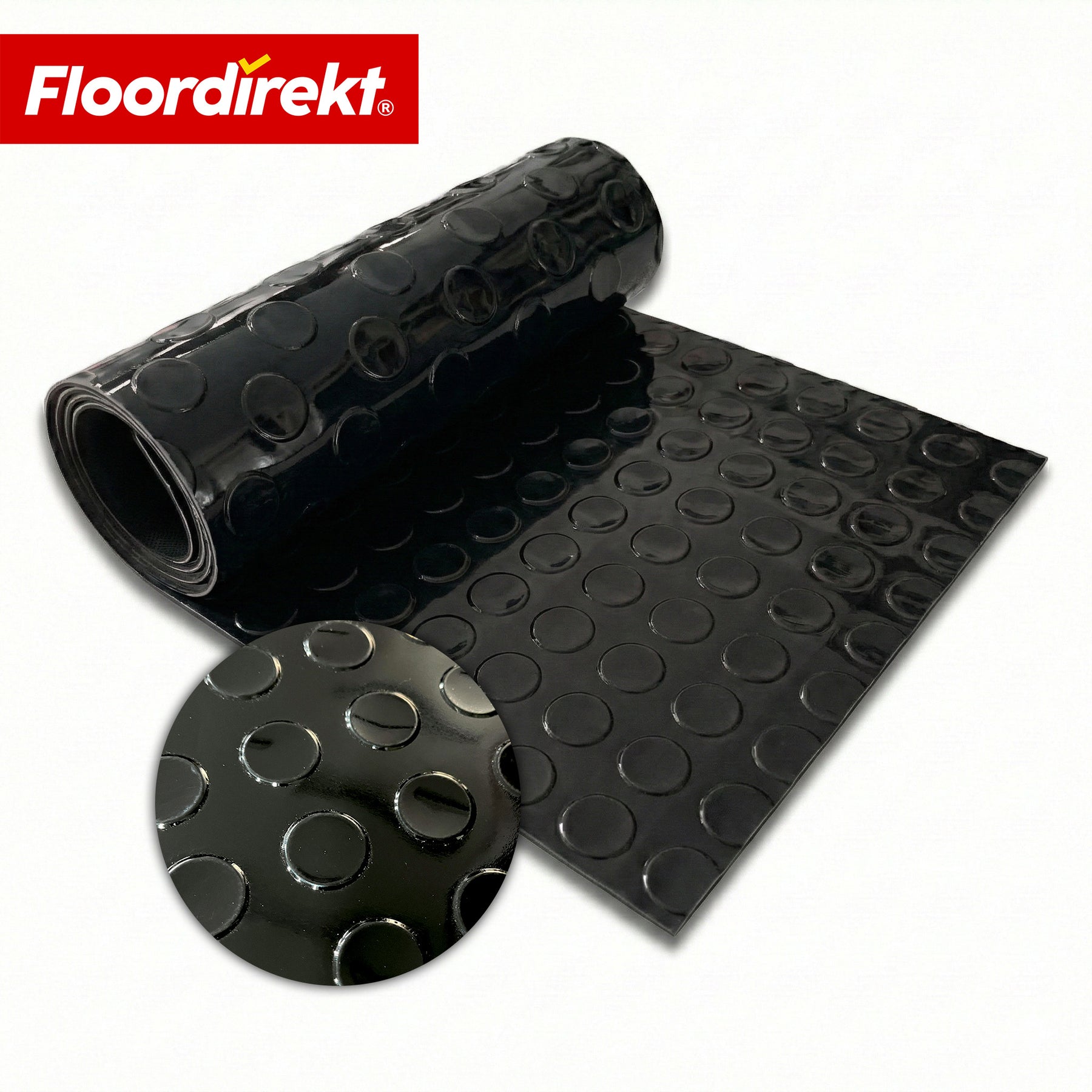 PVC-revêtement de sol | Coin Mirror | Aspect coin à pastilles plates | Antidérapant & facile d’entretien | Au mètre / découpe sur mesure | Largeur 110 cm
