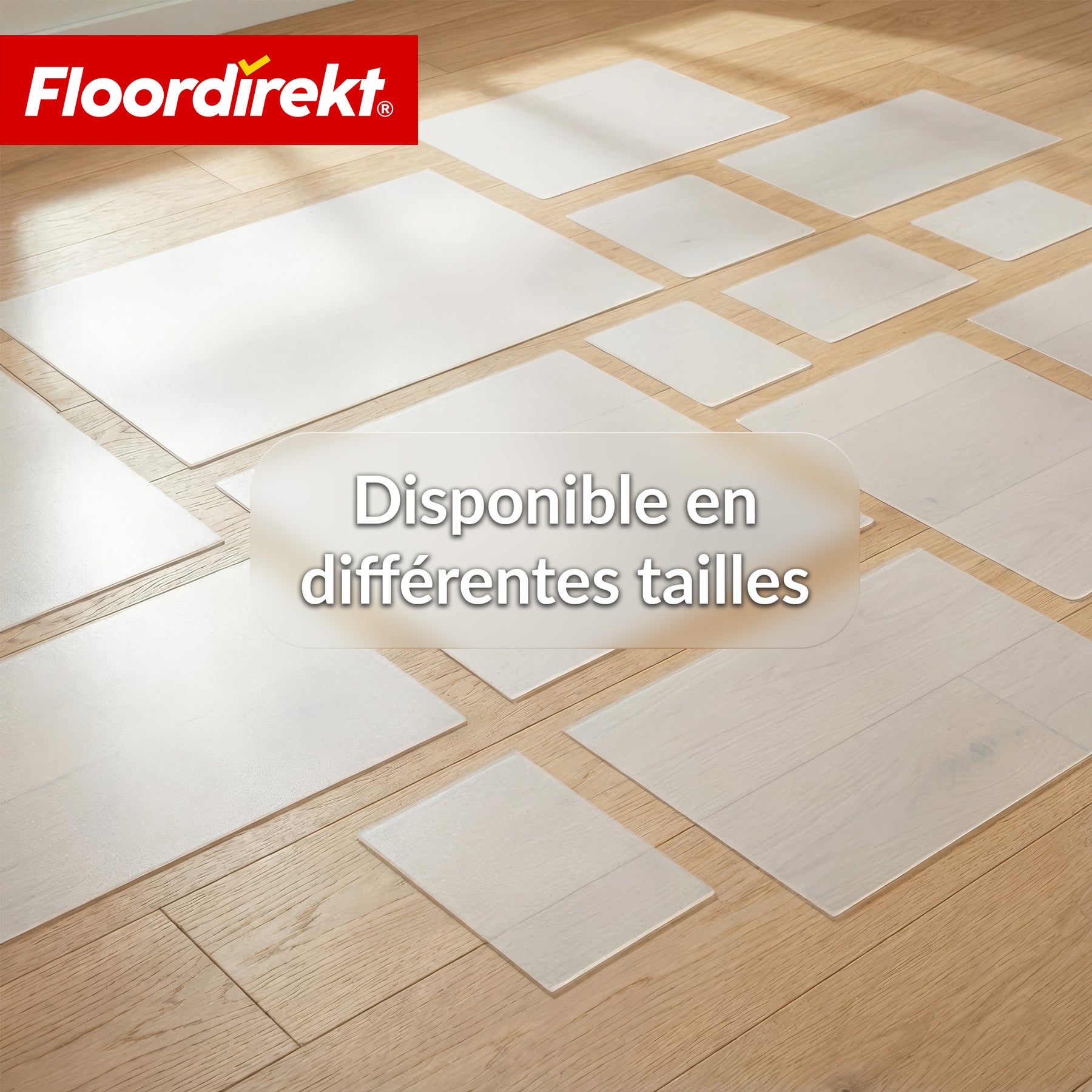 Tapis de protection de sol | Neo Milky | Sous-chaise de bureau semi-transparent blanc laiteux sur mesure pour sols durs