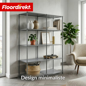Étagère métallique | Concept Epure MK-015 | Étagère ouverte avec 5 niveaux | Étagère cuisine, bureau & salon