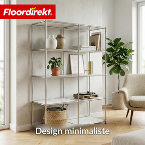 Étagère métallique | Concept Epure MK-015 | Étagère ouverte avec 5 niveaux | Étagère cuisine, bureau & salon