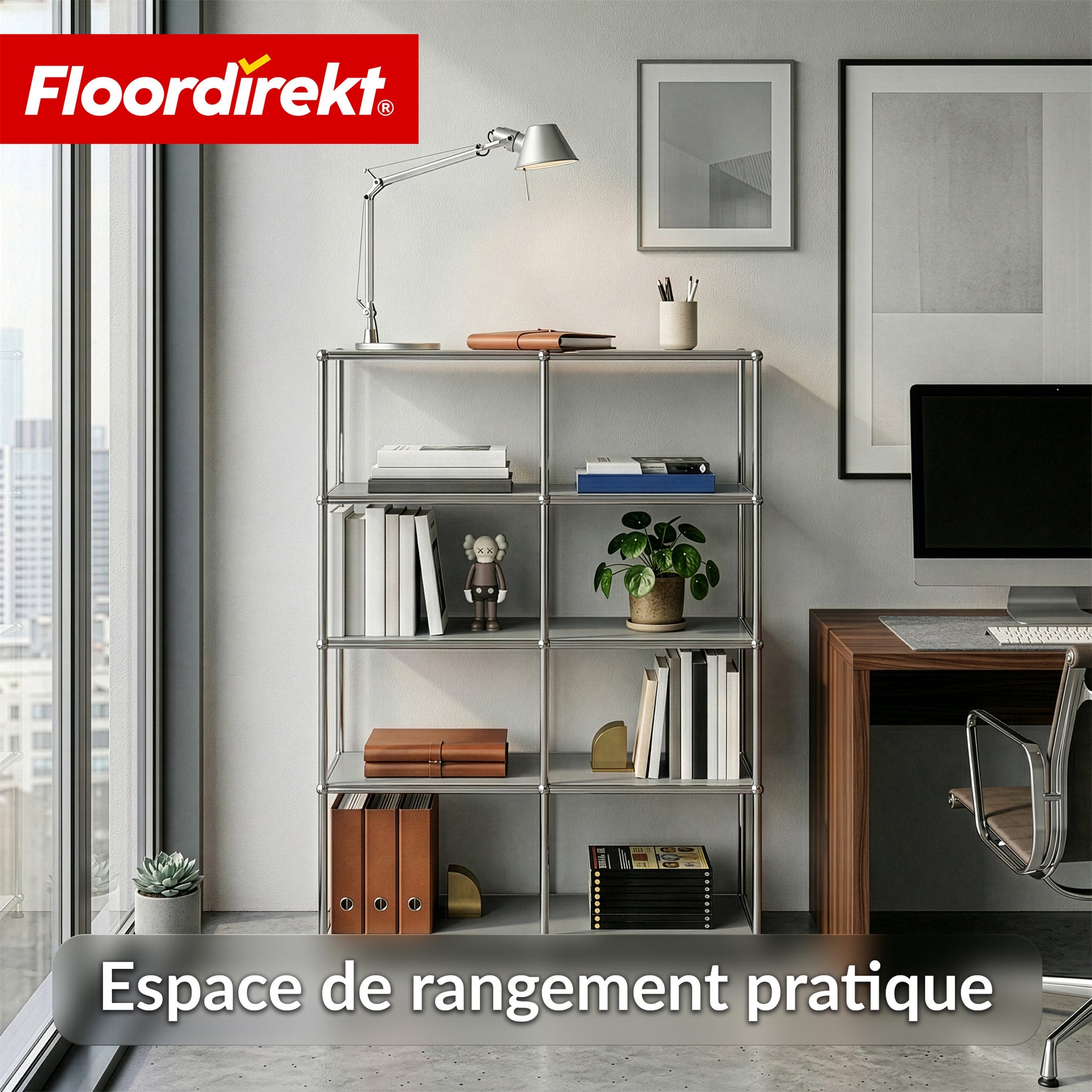 Étagère métallique | Concept Epure MK-015 | Étagère ouverte avec 5 niveaux | Étagère cuisine, bureau & salon