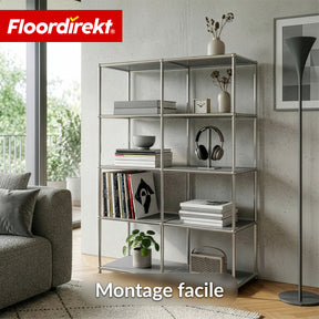 Étagère métallique | Concept Epure MK-015 | Étagère ouverte avec 5 niveaux | Étagère cuisine, bureau & salon