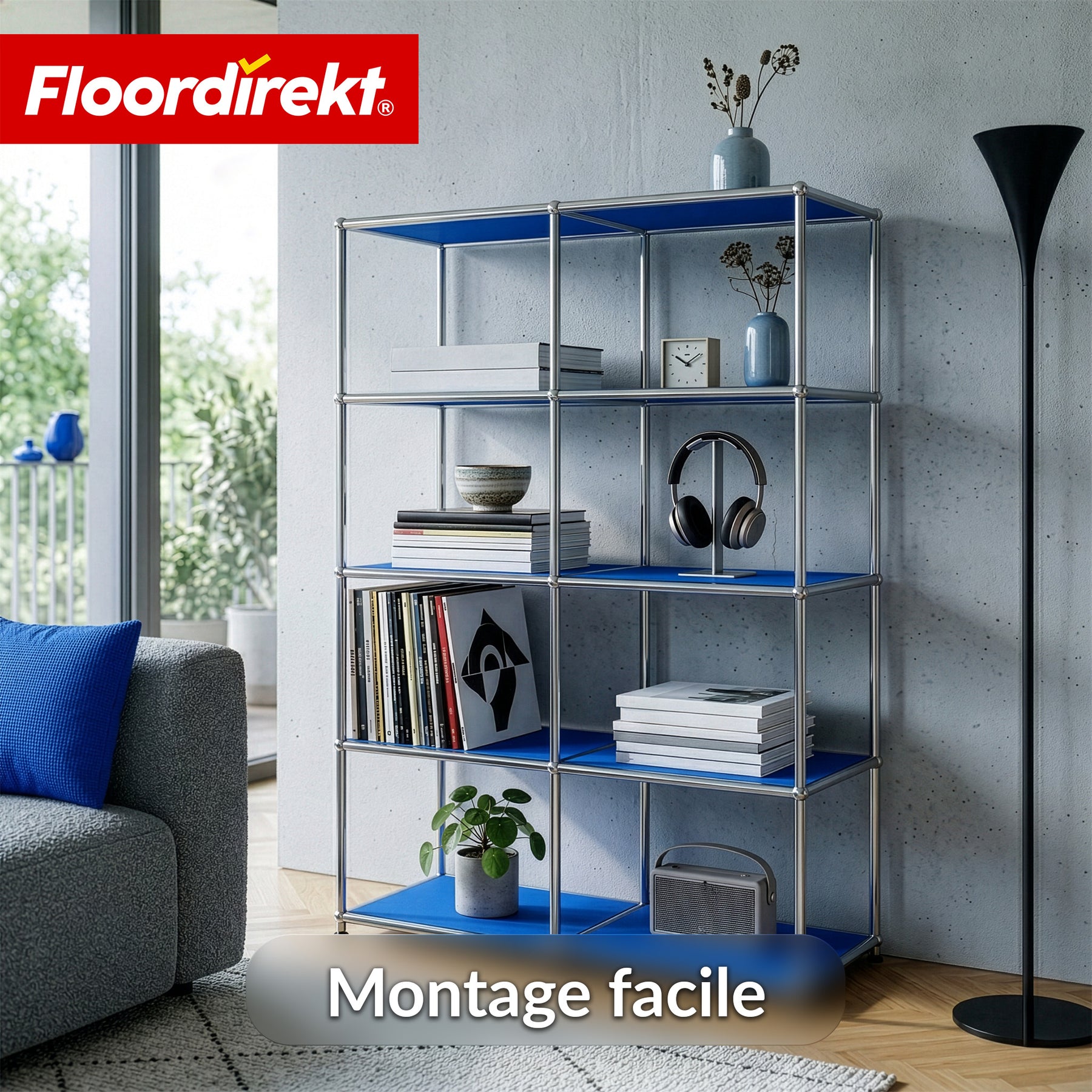 Étagère métallique | Concept Epure MK-015 | Étagère ouverte avec 5 niveaux | Étagère cuisine, bureau & salon