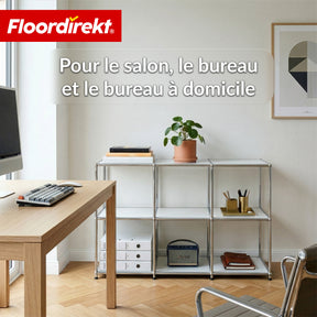 Étagère en métal | Concept Epure MK-018 | Étagère ouverte sur pied avec 3 niveaux | Étagère cuisine, bureau & salon