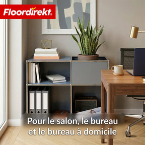 Étagère métallique | Concept Epure MK-030 | Étagère sur pied avec 3 niveaux & compartiment de rangement | Étagère cuisine, bureau & salon
