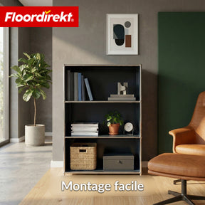 Étagère en métal | Concept Épure MK-101 | Étagère sur pied à 4 niveaux | Bibliothèque avec parois latérales | Étagère de rangement moderne