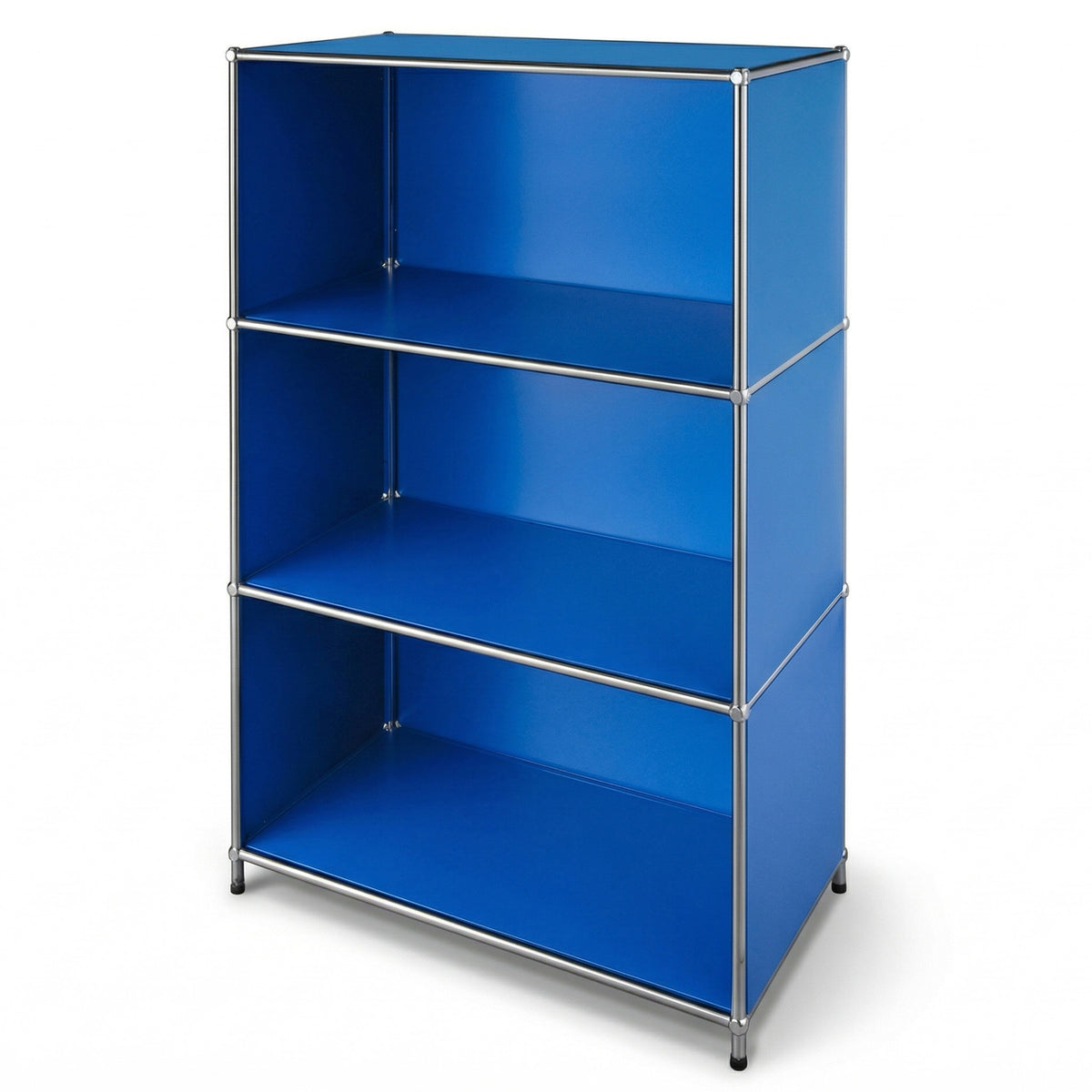 Étagère en métal | Concept Épure MK-101 | Étagère sur pied à 4 niveaux | Bibliothèque avec parois latérales | Étagère de rangement moderne