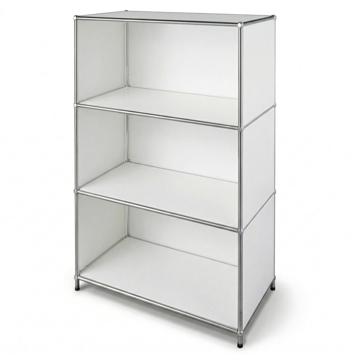 Étagère en métal | Concept Épure MK-101 | Étagère sur pied à 4 niveaux | Bibliothèque avec parois latérales | Étagère de rangement moderne