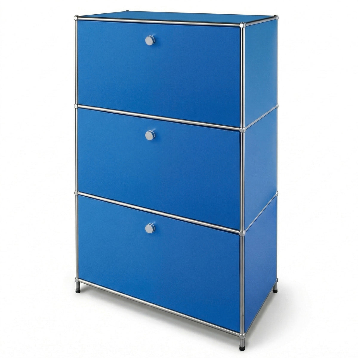 Armoire métallique | Concept Epure MK-129 | Buffet avec 3 compartiments verrouillables | Meuble de rangement moderne