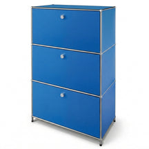 Armoire métallique | Concept Epure MK-129 | Buffet avec 3 compartiments verrouillables | Meuble de rangement moderne