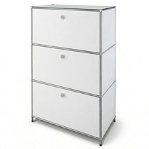 Armoire métallique | Concept Epure MK-129 | Buffet avec 3 compartiments verrouillables | Meuble de rangement moderne
