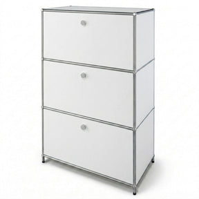 Armoire métallique | Concept Epure MK-129 | Buffet avec 3 compartiments verrouillables | Meuble de rangement moderne