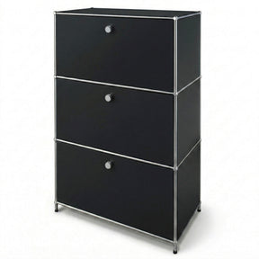 Armoire métallique | Concept Epure MK-129 | Buffet avec 3 compartiments verrouillables | Meuble de rangement moderne