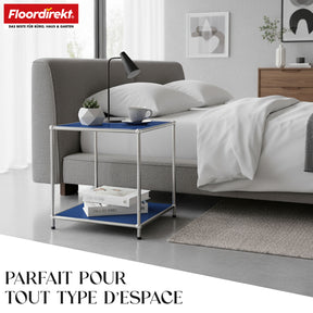 Étagère métallique | Concept Epure MK-012 | Étagère d'appoint et de rangement ouverte avec 2 tablettes | Disponible en plusieurs couleurs