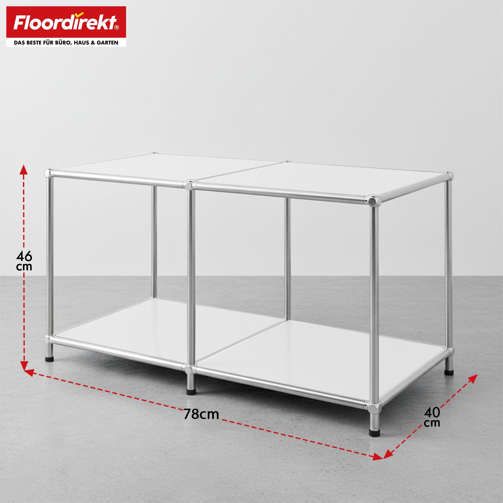 Étagère métallique | Concept Epure MK-016 | Buffet et étagère de rangement avec surfaces ouvertes | Disponible en plusieurs couleurs