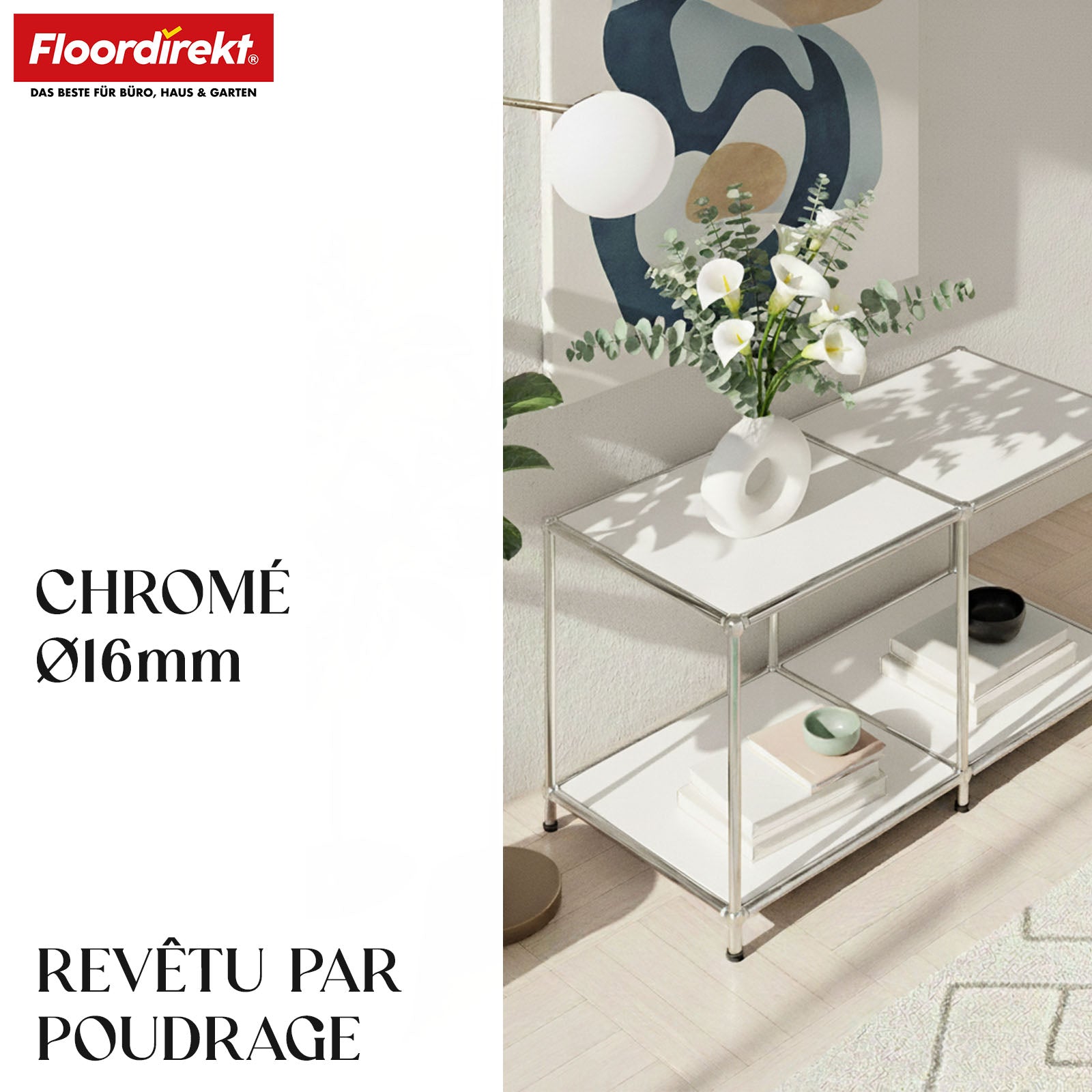 Étagère métallique | Concept Epure MK-016 | Buffet et étagère de rangement avec surfaces ouvertes | Disponible en plusieurs couleurs
