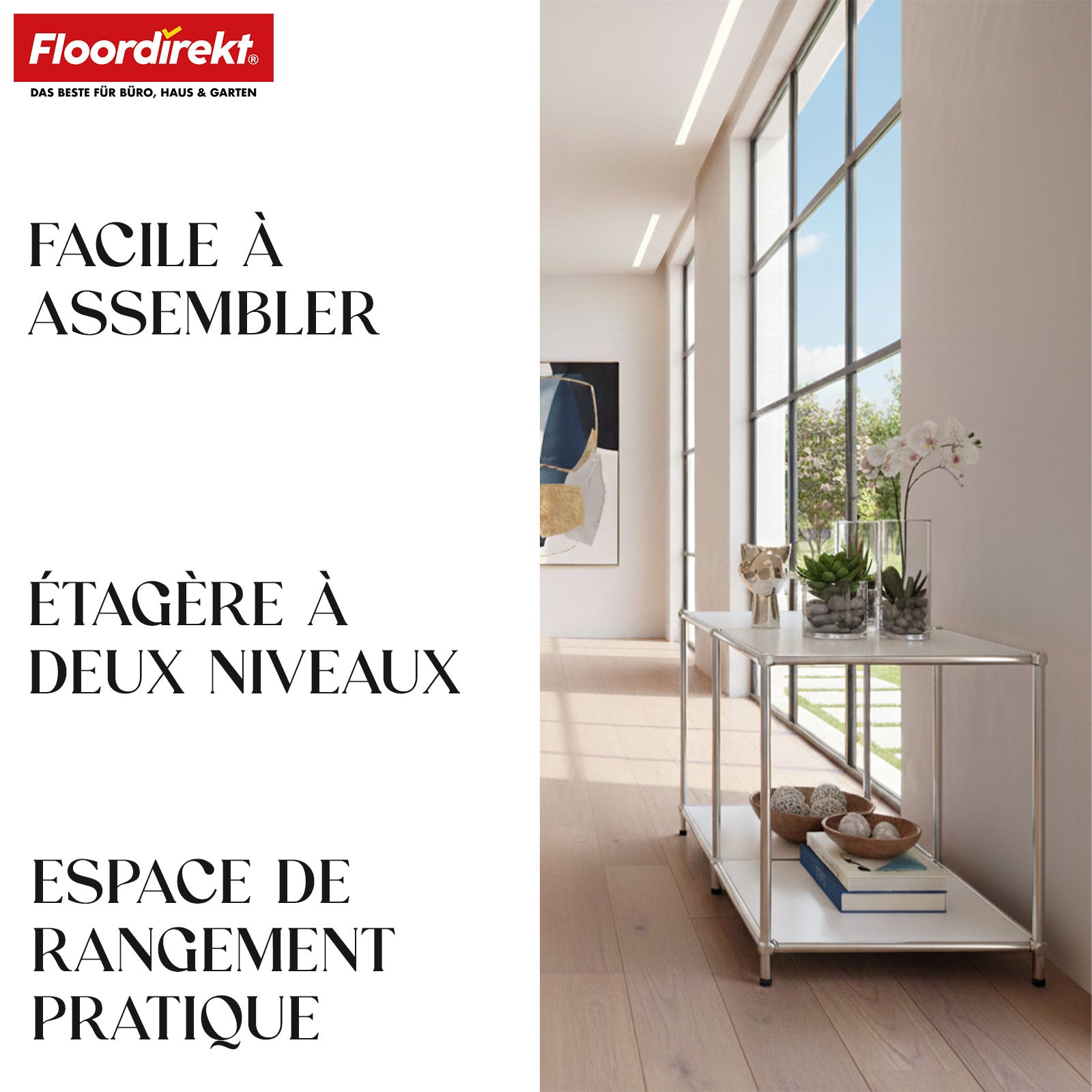 Étagère métallique | Concept Epure MK-016 | Buffet et étagère de rangement avec surfaces ouvertes | Disponible en plusieurs couleurs
