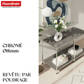 Étagère métallique | Concept Epure MK-016 | Buffet et étagère de rangement avec surfaces ouvertes | Disponible en plusieurs couleurs