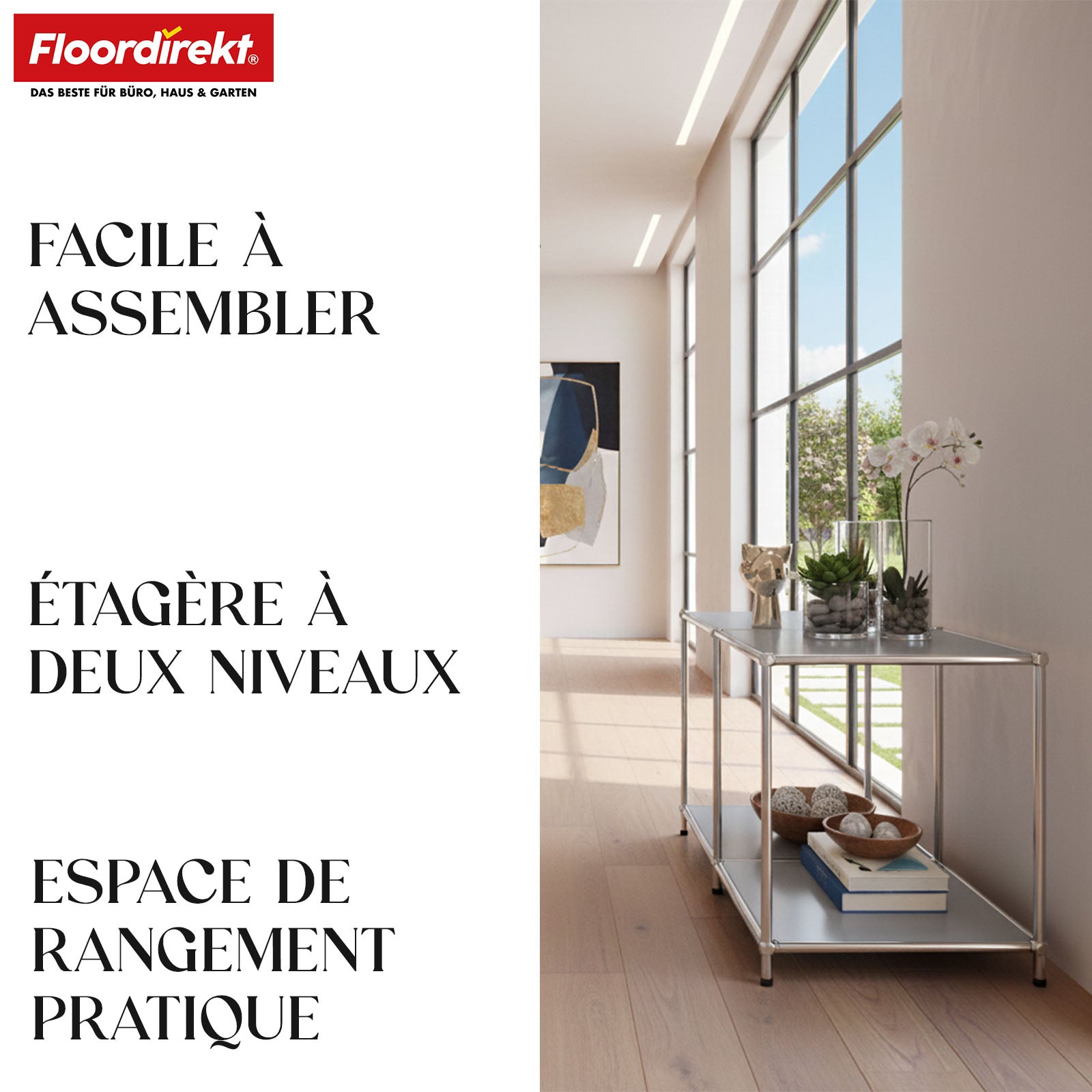 Étagère métallique | Concept Epure MK-016 | Buffet et étagère de rangement avec surfaces ouvertes | Disponible en plusieurs couleurs