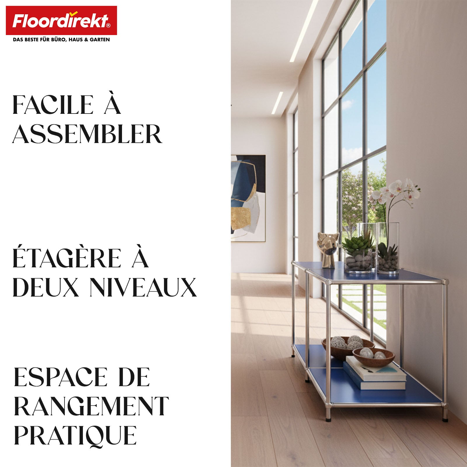 Étagère métallique | Concept Epure MK-016 | Buffet et étagère de rangement avec surfaces ouvertes | Disponible en plusieurs couleurs