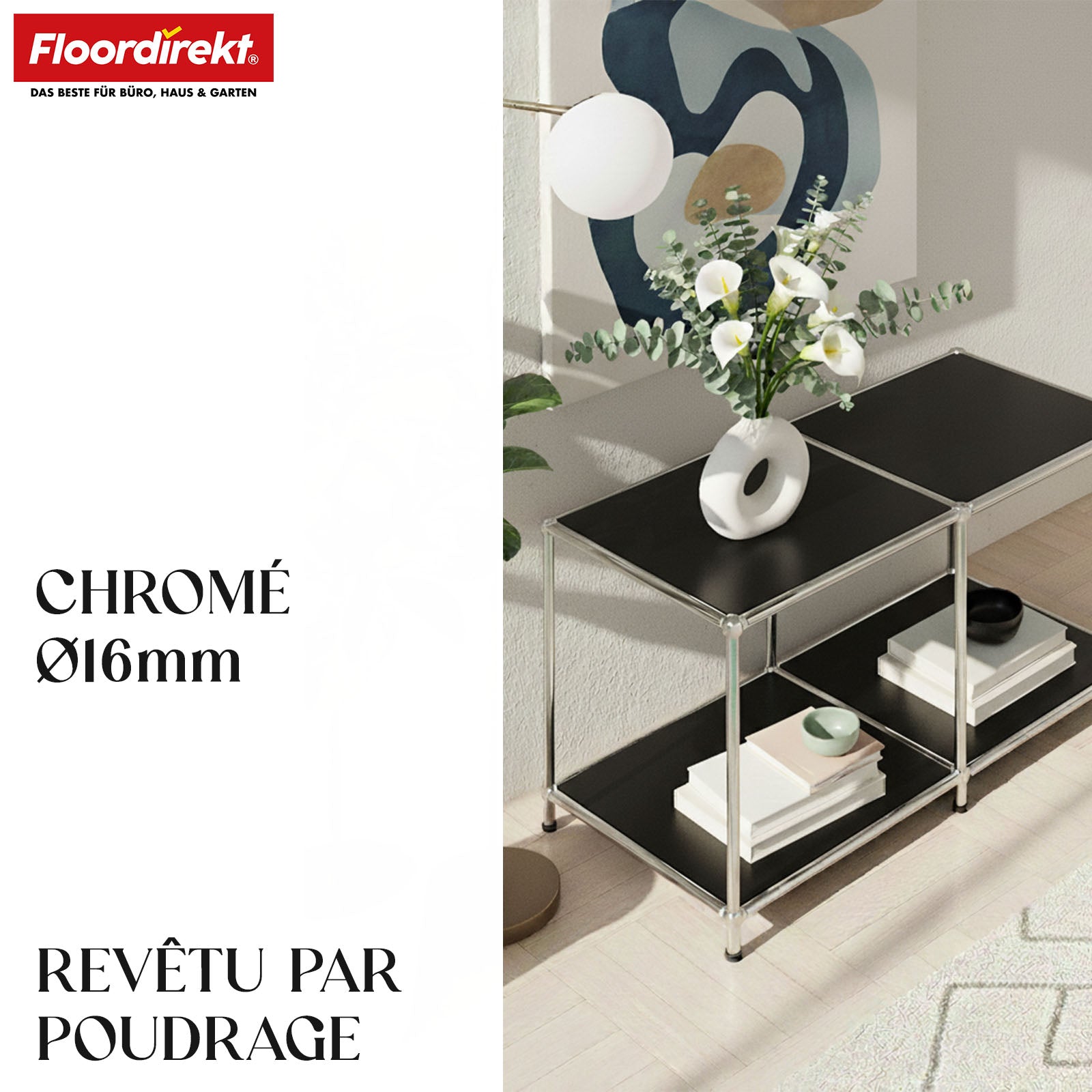 Étagère métallique | Concept Epure MK-016 | Buffet et étagère de rangement avec surfaces ouvertes | Disponible en plusieurs couleurs