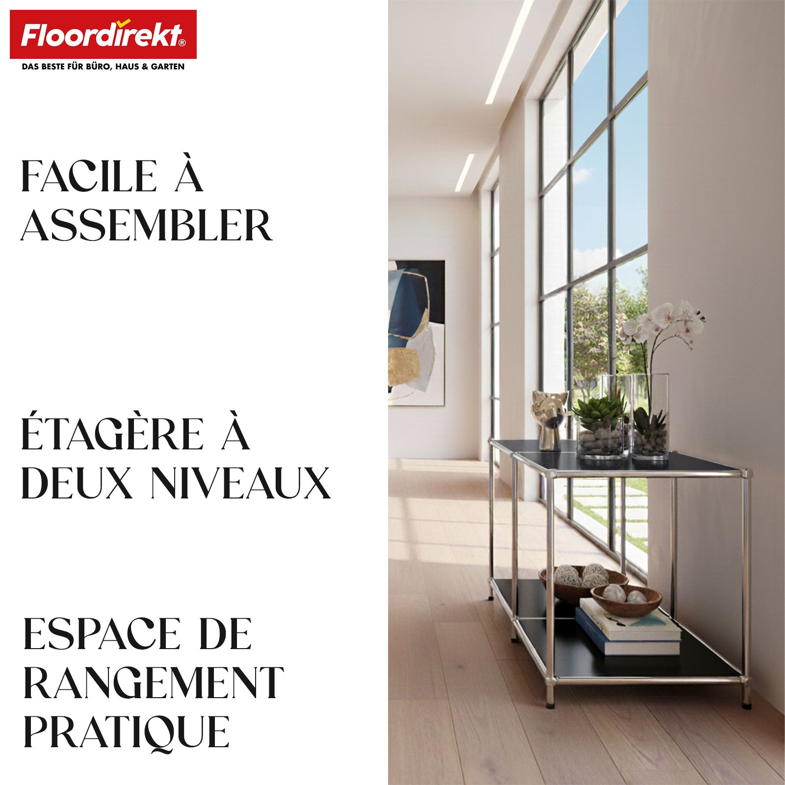 Étagère métallique | Concept Epure MK-016 | Buffet et étagère de rangement avec surfaces ouvertes | Disponible en plusieurs couleurs