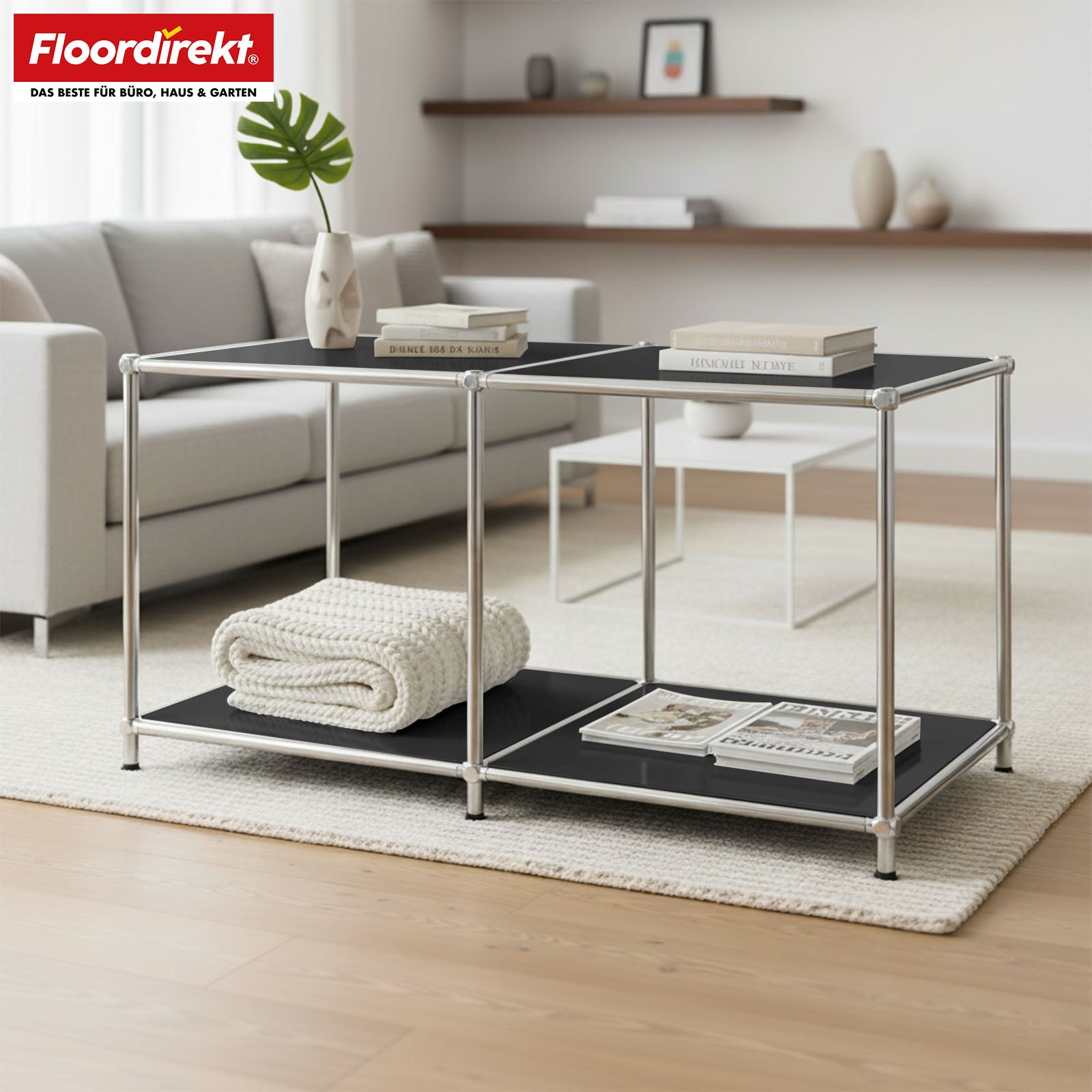 Étagère métallique | Concept Epure MK-016 | Buffet et étagère de rangement avec surfaces ouvertes | Disponible en plusieurs couleurs