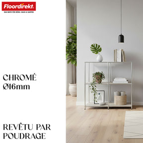 Étagère métallique | Concept Epure MK-027 | Buffet ouvert à 3 niveaux et étagère de rangement | Disponible en plusieurs couleurs