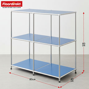 Étagère métallique | Concept Epure MK-027 | Buffet ouvert à 3 niveaux et étagère de rangement | Disponible en plusieurs couleurs