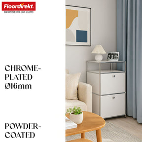 Étagère métallique | Concept Epure MK-120 | Étagère de rangement avec compartiments verrouillables, compartiment ouvert et tablette | Disponible en plusieurs couleurs