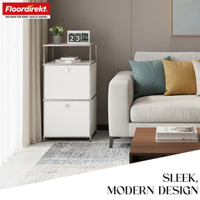 Étagère métallique | Concept Epure MK-120 | Étagère de rangement avec compartiments verrouillables, compartiment ouvert et tablette | Disponible en plusieurs couleurs