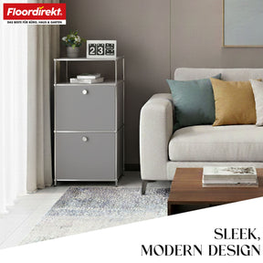 Étagère métallique | Concept Epure MK-120 | Étagère de rangement avec compartiments verrouillables, compartiment ouvert et tablette | Disponible en plusieurs couleurs