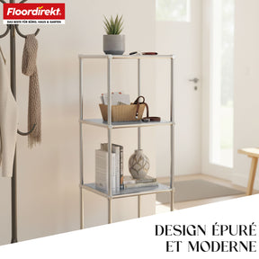 Étagère métallique | Concept Epure MK-005 | Étagère à 4 niveaux avec tablettes ouvertes | Disponible en plusieurs couleurs